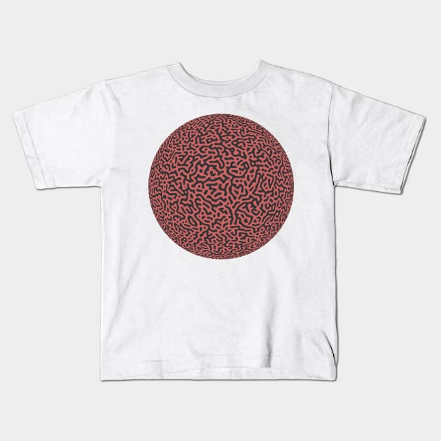Turing Pattern Sphere (Rose Gold) Kids T-Shirt by John Uttley